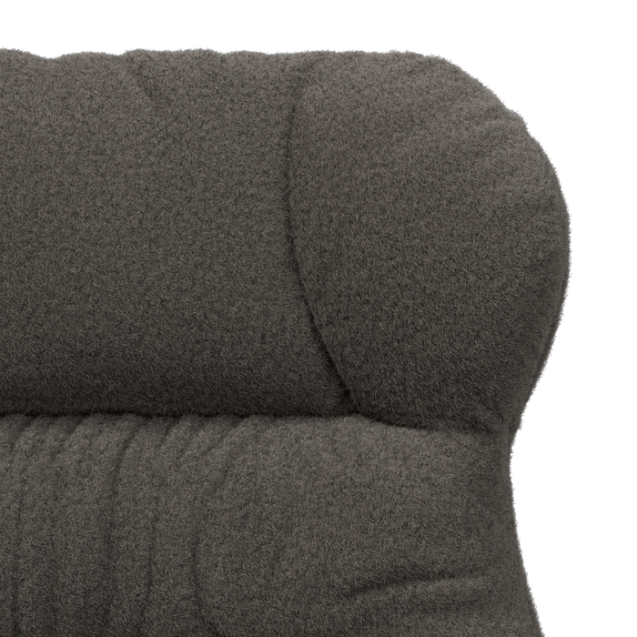 Fotoliu de relaxare, gri închis, material similar lână - WALTI WALTI