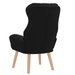 Fotoliu de relaxare, negru, material similar lână - WALTI WALTI