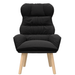 Fotoliu de relaxare, negru, material similar lână - WALTI WALTI