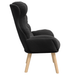 Fotoliu de relaxare, negru, material similar lână - WALTI WALTI