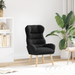 Fotoliu de relaxare, negru, material similar lână - WALTI WALTI