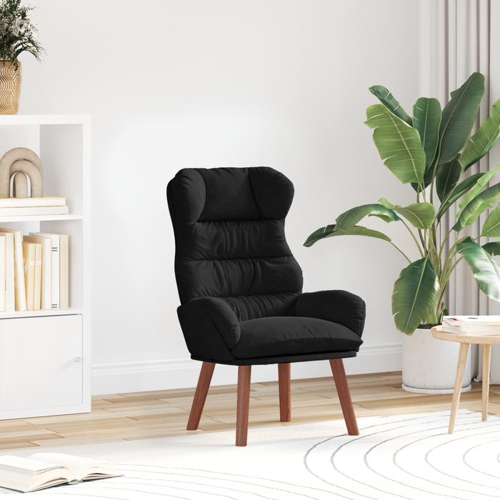 Fotoliu Relaxant Negru Catifea - WALTI WALTI