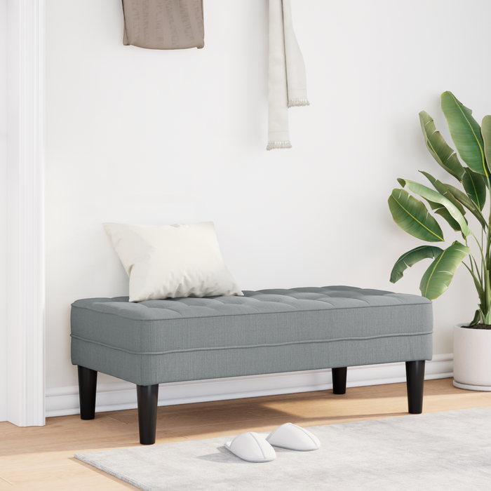 Bancă, gri deschis, 113x57x39 cm, textil - WALTI WALTI