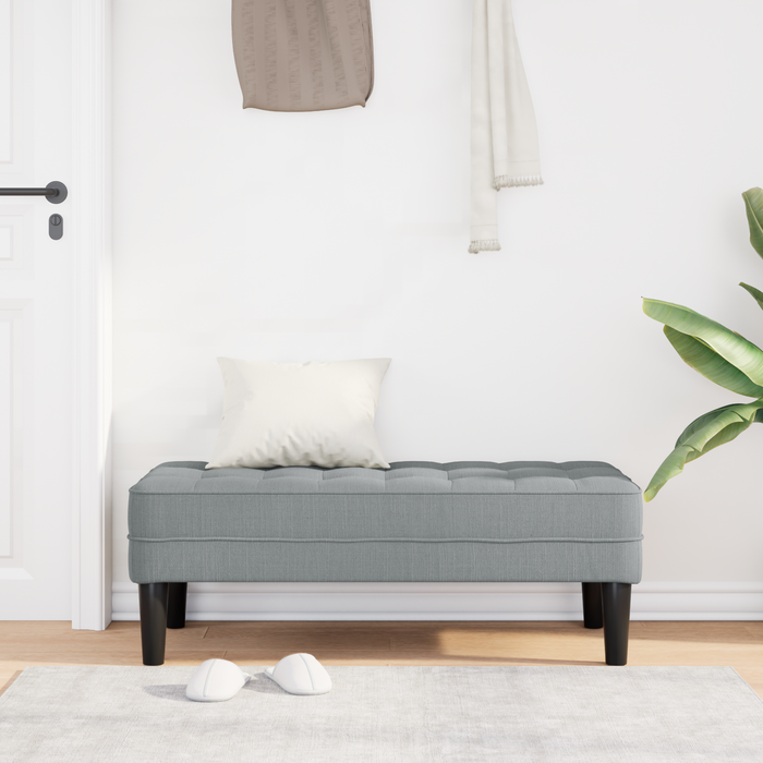 Bancă, gri deschis, 113x57x39 cm, textil - WALTI WALTI