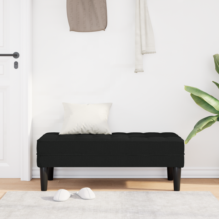 Bancă, negru, 113x57x39 cm, textil - WALTI WALTI