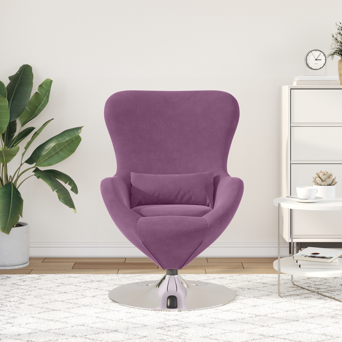 Fotoliul cu ouă vidaXL Catifea Violet - WALTI WALTI