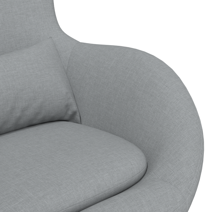 Scaun tip ou, gri deschis, textil - WALTI WALTI