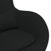 Scaun tip ou, negru, textil - WALTI WALTI