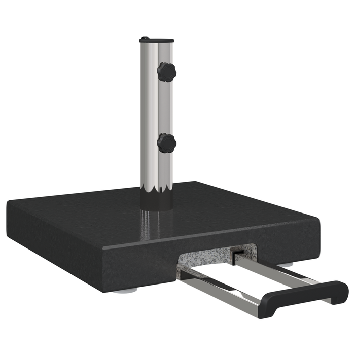 Bază cu roți pentru parasol cu mânere Granit Negru 29 kg Pătrată - WALTI WALTI