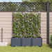 Ghiveci de grădină cu trellis 3 pcs Gri 120 x 40 x 143 cm PP - WALTI WALTI