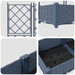 Ghiveci de grădină cu trellis 5 pcs Gri 120 x 120 x 125.5 cm PP - WALTI WALTI
