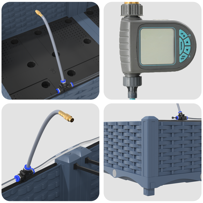 Ghivece pentru grădină Gri 160 x 40 x 22 cm Oțel - WALTI WALTI