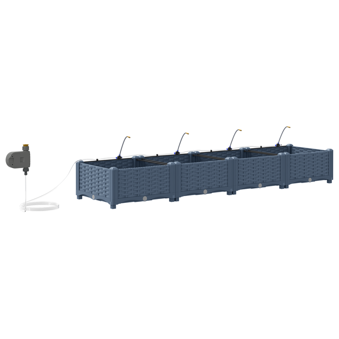 Ghivece pentru grădină Gri 160 x 40 x 22 cm Oțel - WALTI WALTI