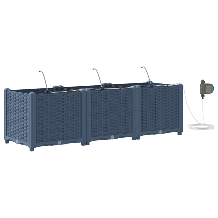 Ghivece pentru grădină Gri 120 x 40 x 37.5 cm Oțel - WALTI WALTI