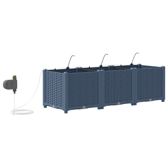 Ghivece pentru grădină Gri 120 x 40 x 37.5 cm Oțel - WALTI WALTI