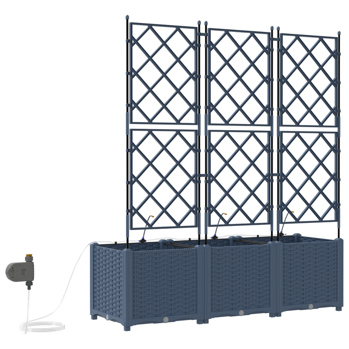 Ghivece pentru grădină Gri 120 x 40 x 142 cm Oțel - WALTI WALTI
