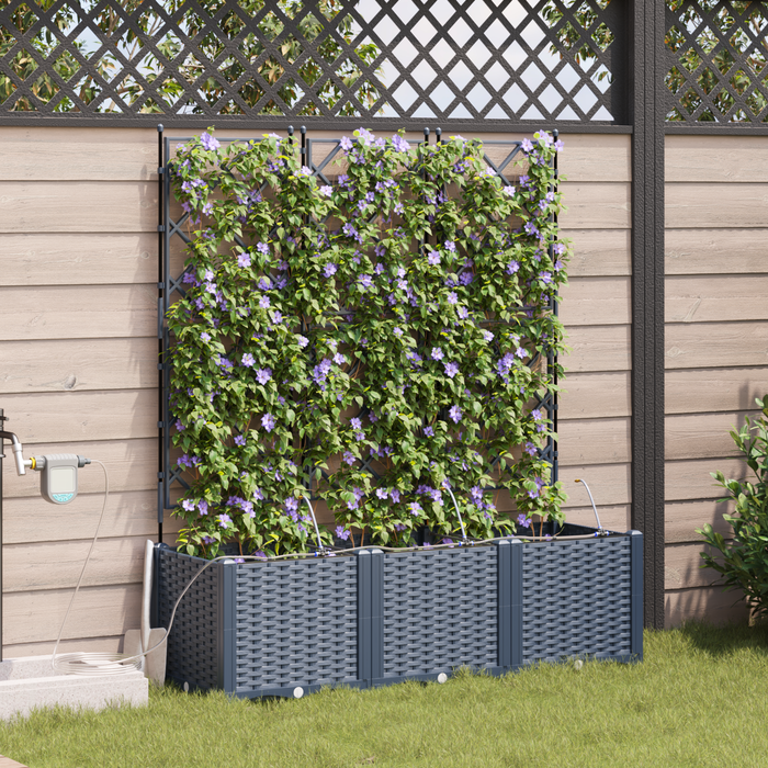 Ghivece pentru grădină Gri 120 x 40 x 142 cm Oțel - WALTI WALTI