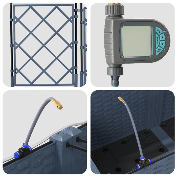 Ghivece pentru grădină Gri 80 x 80 x 142 cm Oțel - WALTI WALTI