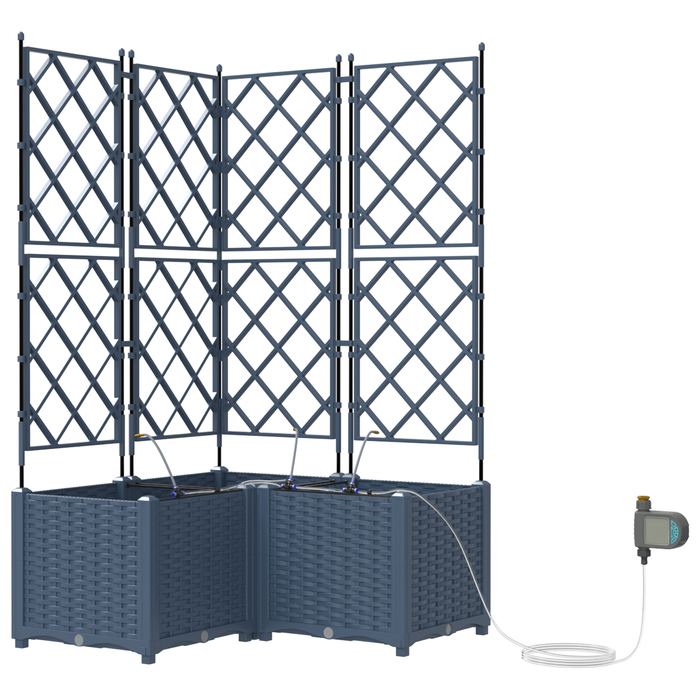 Ghivece pentru grădină Gri 80 x 80 x 142 cm Oțel - WALTI WALTI