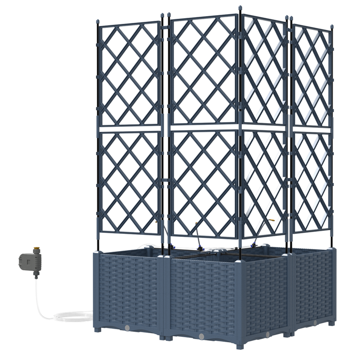 Ghivece pentru grădină Gri 80 x 80 x 142 cm Oțel - WALTI WALTI