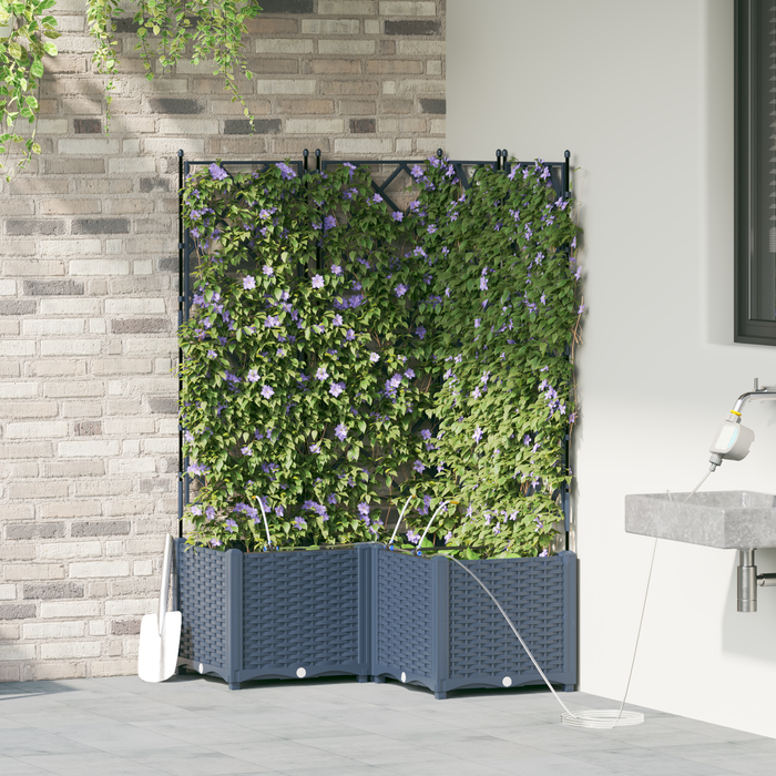 Ghivece pentru grădină Gri 80 x 80 x 142 cm Oțel - WALTI WALTI