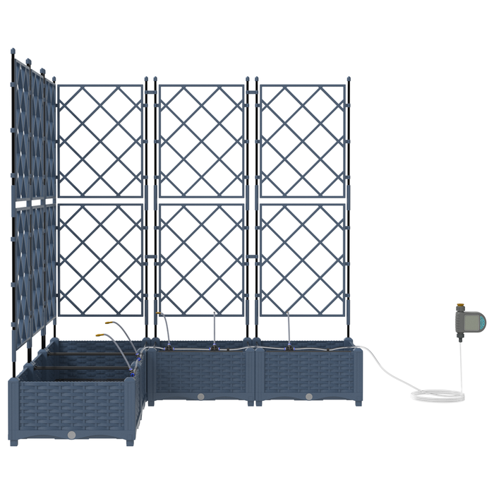 Ghivece pentru grădină Gri 120 x 120 x 126 cm Oțel - WALTI WALTI