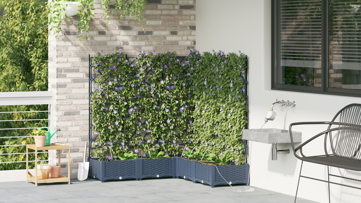 Ghivece pentru grădină Gri 120 x 120 x 126 cm Oțel - WALTI WALTI