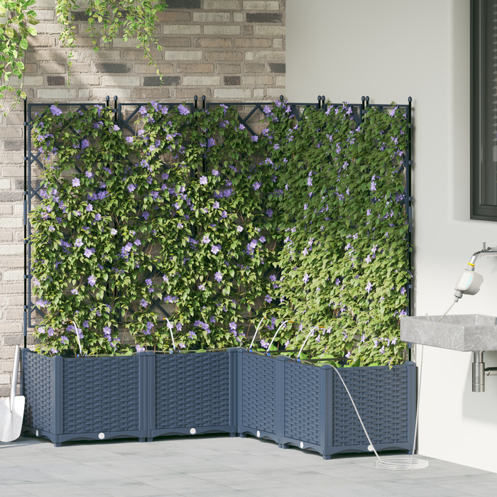 Ghivece pentru grădină Gri 120 x 120 x 142 cm Oțel - WALTI WALTI