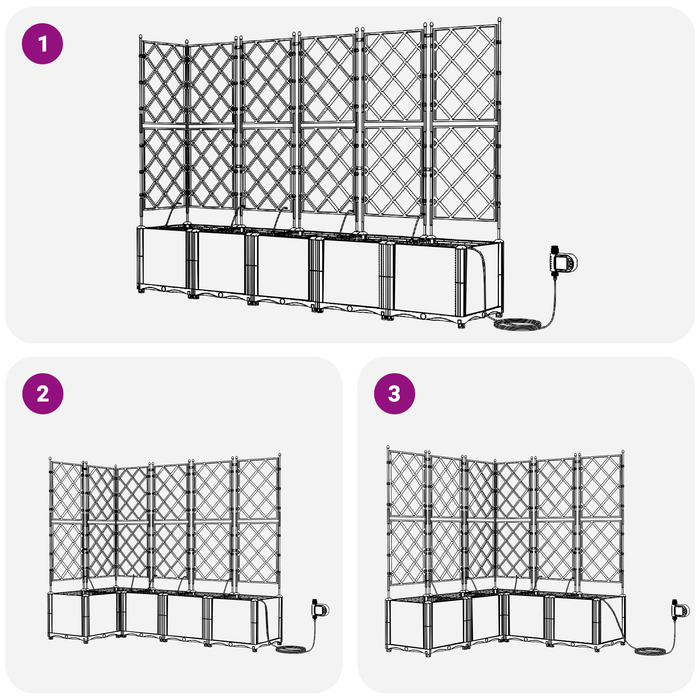 Ghivece pentru grădină Gri 120 x 120 x 142 cm Oțel - WALTI WALTI