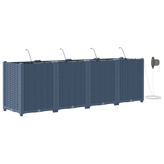 Ghivece pentru grădină Gri 160 x 40 x 52 cm Oțel - WALTI WALTI