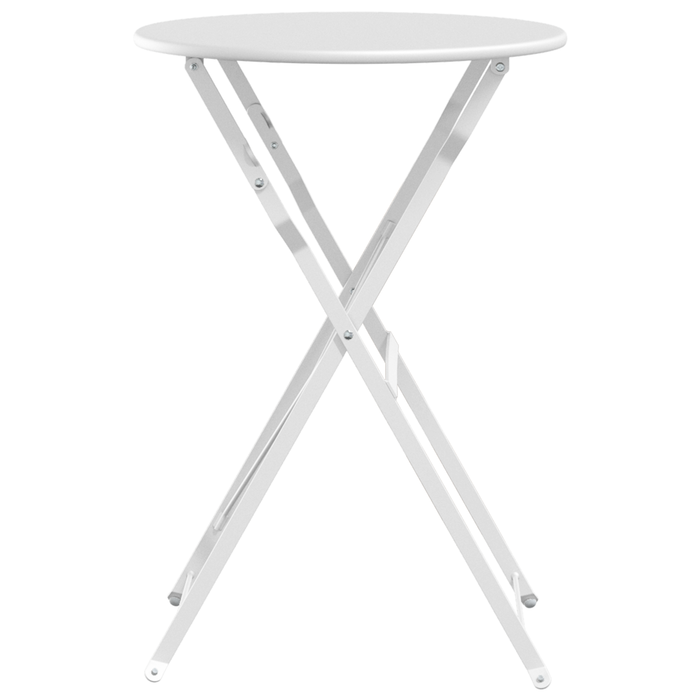 Masă de Bistro Pliabilă Alb Ø50x71 cm Oțel Vopsit - WALTI WALTI