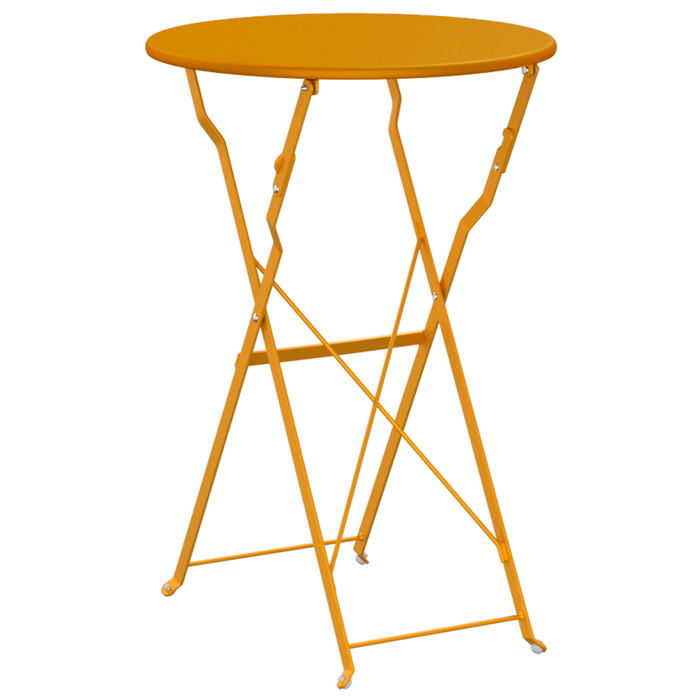 Masă de Bistro Pliabilă Muștar Ø50x71 cm Oțel vopsit electrostatic - WALTI WALTI