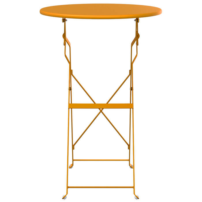Masă de Bistro Pliabilă Muștar Ø50x71 cm Oțel vopsit electrostatic - WALTI WALTI