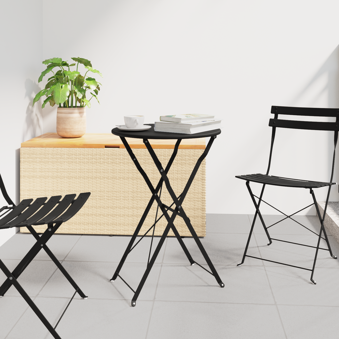 Masă Bistro Pliabilă Antracit Ø50x71 cm Oțel tratat cu pulbere - WALTI WALTI