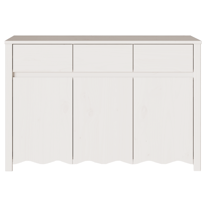 Dulap "DRAMMEN", alb, 114x43x75,5 cm, lemn masiv de pin - WALTI WALTI