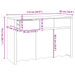 Dulap "DRAMMEN", alb, 114x43x75,5 cm, lemn masiv de pin - WALTI WALTI