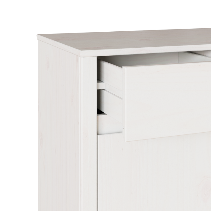 Dulap "DRAMMEN", alb, 79x43x75,5 cm, lemn masiv de pin - WALTI WALTI