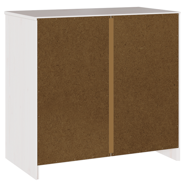 Dulap "DRAMMEN", alb, 79x43x75,5 cm, lemn masiv de pin - WALTI WALTI