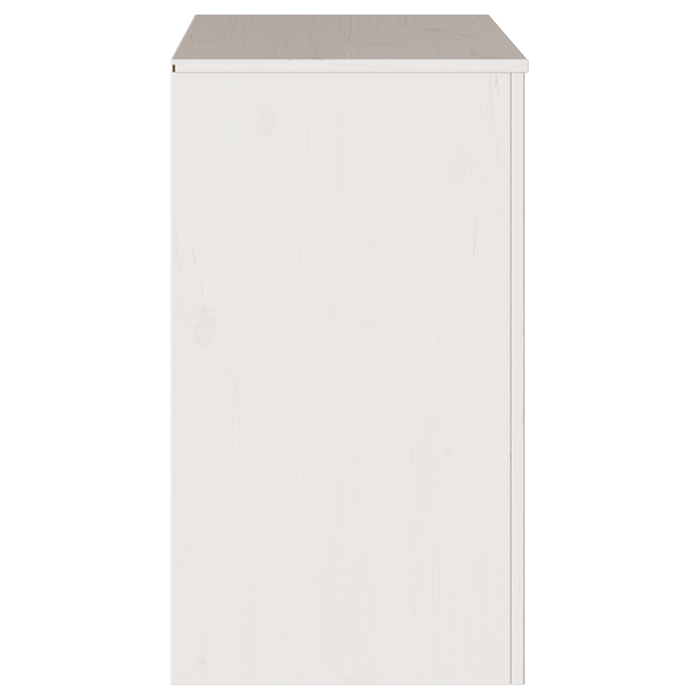 Dulap "DRAMMEN", alb, 79x43x75,5 cm, lemn masiv de pin - WALTI WALTI