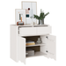 Dulap "DRAMMEN", alb, 79x43x75,5 cm, lemn masiv de pin - WALTI WALTI