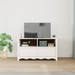 Dulap TV "DRAMMEN", alb, 99x43x55 cm, lemn masiv de pin - WALTI WALTI