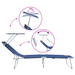 Set de 2 șezlonguri pliabile cu copertină Albastru 600D Oxford Fabric - WALTI WALTI