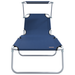 Set de 2 șezlonguri pliabile cu copertină Albastru 600D Oxford Fabric - WALTI WALTI
