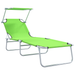 șezlonguri pliabile 2 bucăți cu copertină Verde 600D Oxford Fabric - WALTI WALTI