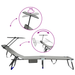 Set de 2 șezlonguri pliabile cu baldaquin Gri din material Oxford 600D - WALTI WALTI