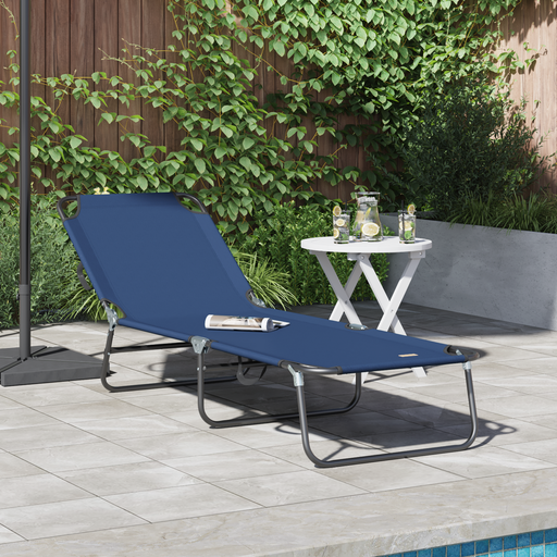 Șezlong pliabil portabil Albastru 600D Oxfor Fabric - WALTI WALTI
