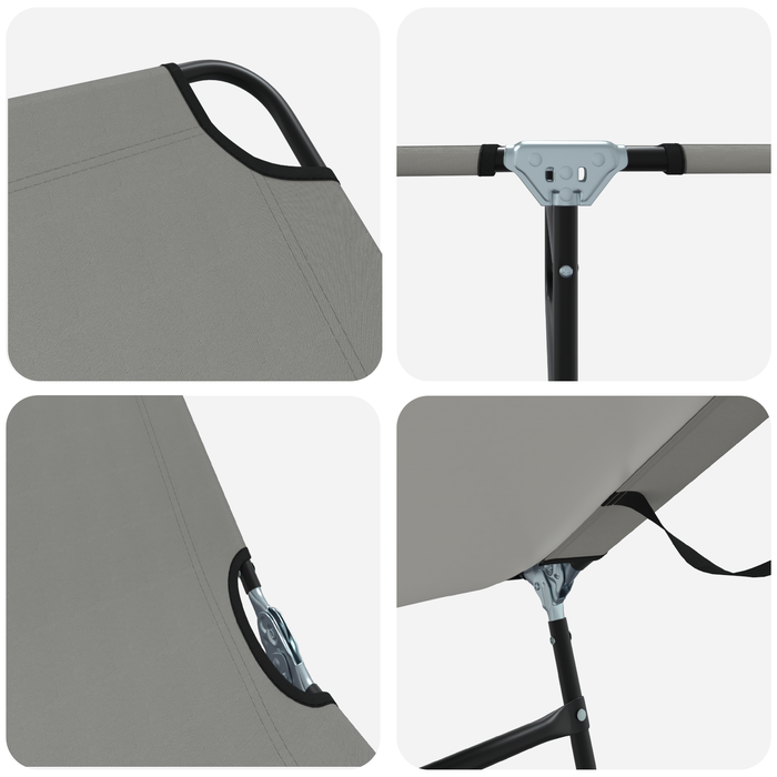 Lounge pliabil portabil Gri din material Oxford 600D - WALTI WALTI