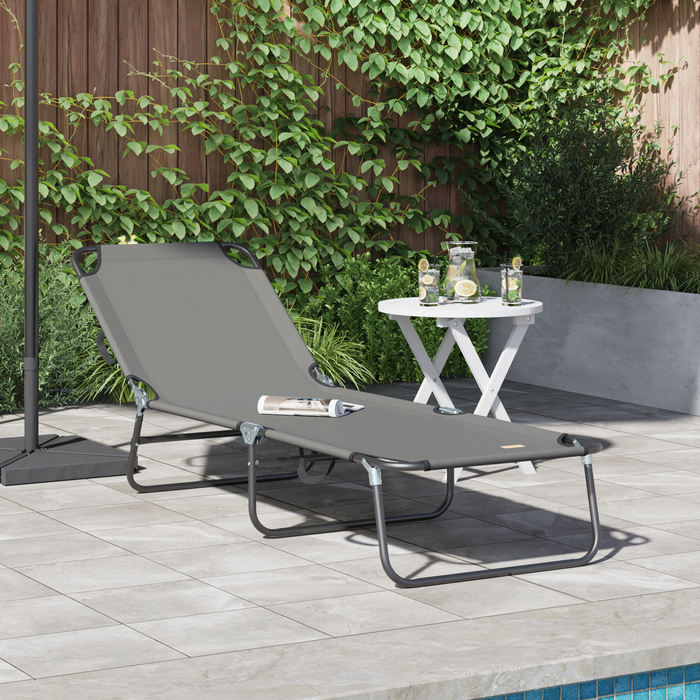 Lounge pliabil portabil Gri din material Oxford 600D - WALTI WALTI