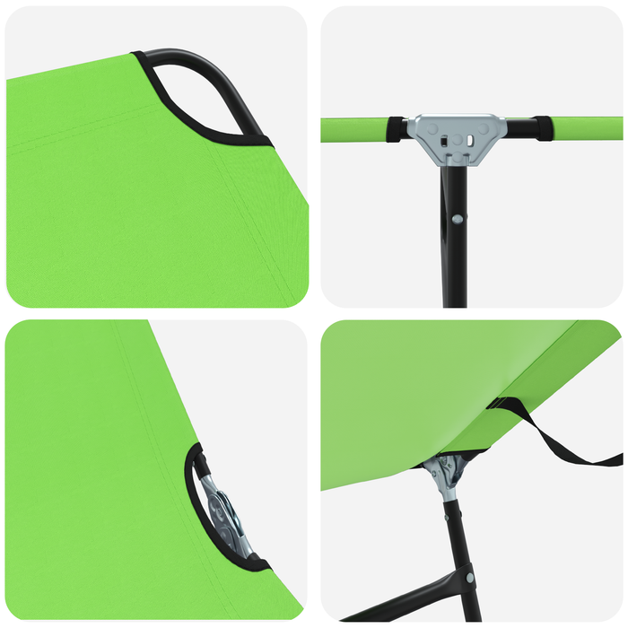Șezlong pliabil portabil verde din țesătură Oxford 600D - WALTI WALTI