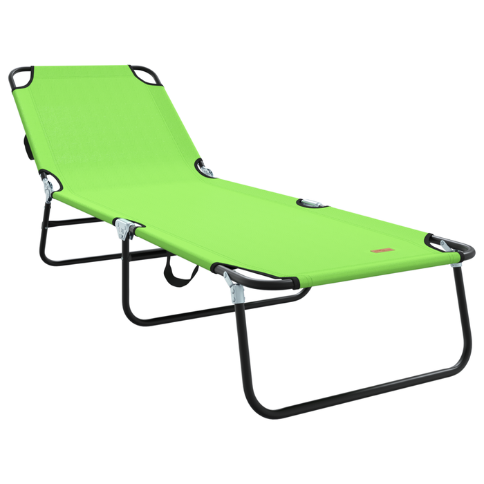Șezlong pliabil portabil verde din țesătură Oxford 600D - WALTI WALTI